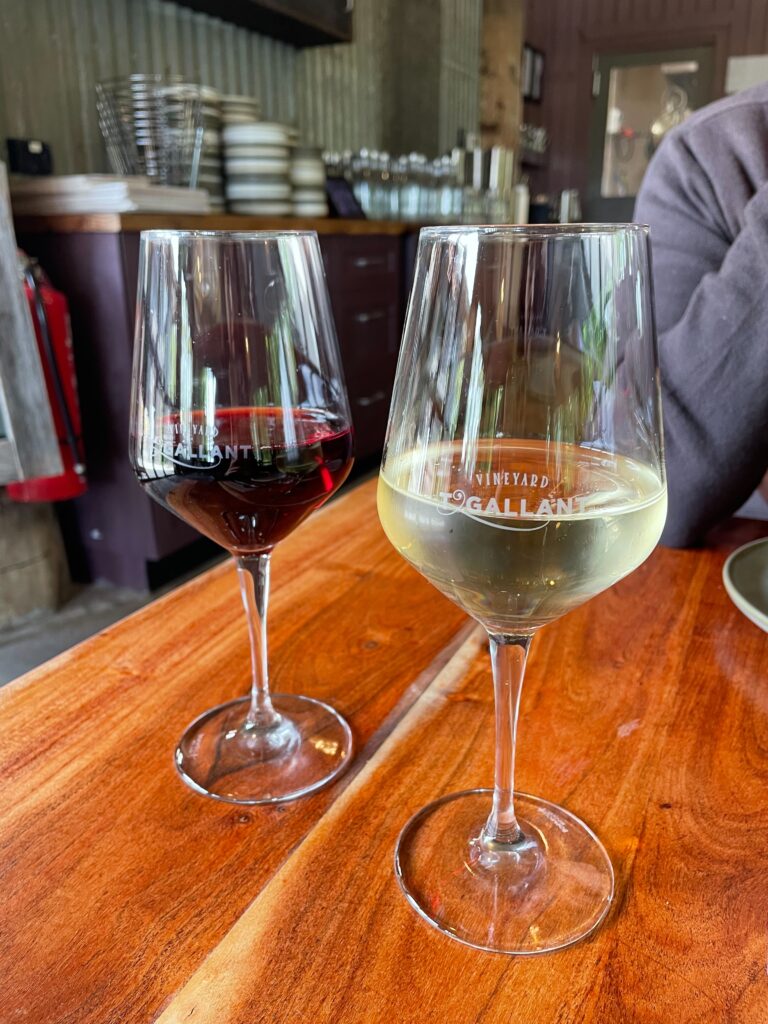 ピノ・ノワールとピノグリのグラス