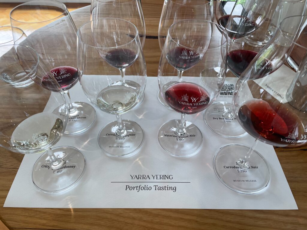 ヤライエリングでのワインテイスティング